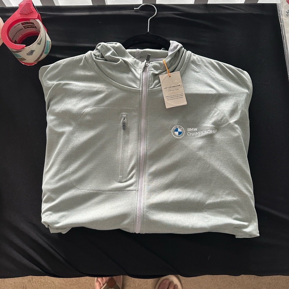 Peter Millar Full Zip Cloudglow Vest- Sage Fog L-from the BMW championship - Picture 7 of 9